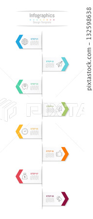 Infographic 8 options design elements for your business data. Vector Illustration. 132598638