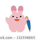 Rabbit with an umbrella 132598665