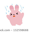 A rabbit running in the rain 132598688
