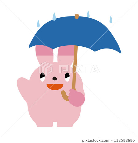 兔子撐著傘（微笑） 132598690