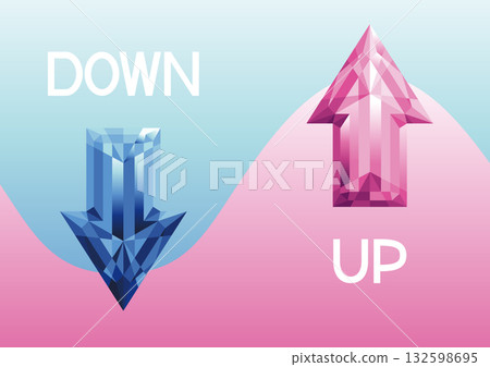 Sparkling arrows UP & DOWN 132598695