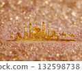 Golden Islamic Silhouette with Camels 132598738