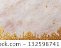 Gold Mosque Silhouette on Textured Background 132598741