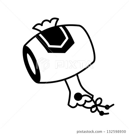 Illustration of the magic mallet, a lucky charm, a symbol of good fortune, New Year's Illustration of the magic mallet, a lucky charm, a symbol of good fortune, New Year's 132598930