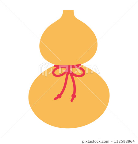 Gourd illustration, simple, lucky charm, New Year, symbol of good luck and protection from evil Gourd illustration, simple, lucky charm, New Year, symbol of good luck and protection from evil 132598964