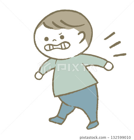 Angry child light blue Angry child light blue 132599010