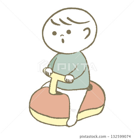 坐在毛蟲的孩子 132599074