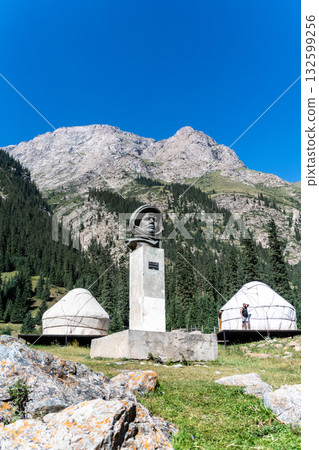 Gagarin monument in Barskoon Valley 132599256