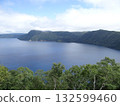 Lake Mashu in summer: its clear blue surface 132599460