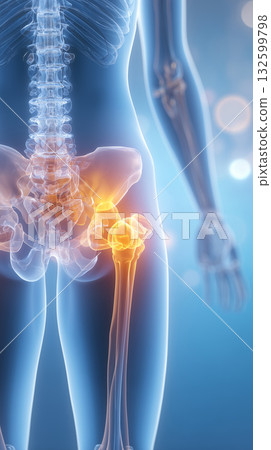 Human body model - lower back and hip pain (arthritis and lower back pain concept) Human body model - lower back and hip pain (arthritis and lower back pain concept) 132599798