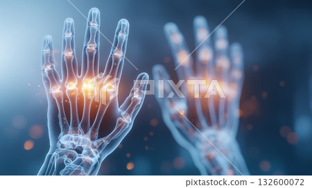 Pain in the wrist and finger joints (concept of rheumatism and tendonitis) Pain in the wrist and finger joints (concept of rheumatism and tendonitis) 132600072