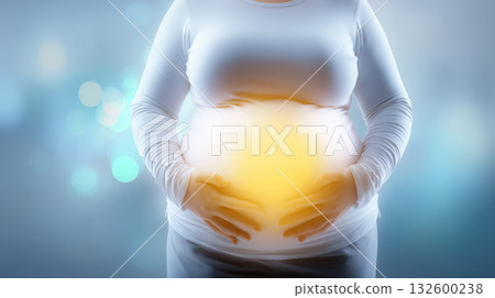 Obesity and visceral fat (abdominal health risk, diet concept) Obesity and visceral fat (abdominal health risk, diet concept) 132600238