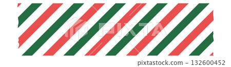 Green, red, and white diagonally striped masking tape scraps - Christmas Green, red, and white diagonally striped masking tape scraps - Christmas 132600452