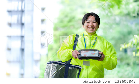 Home delivery person Home delivery person 132600845
