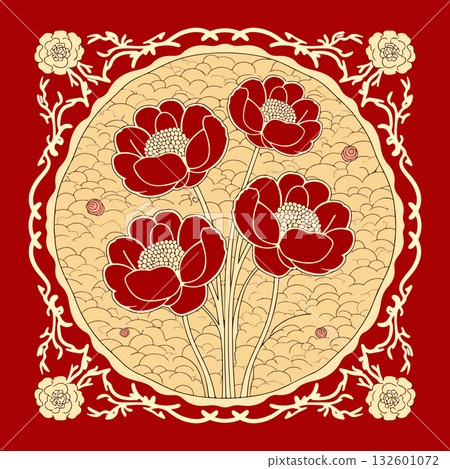 Floral Arrangement with Red Flowers Floral Arrangement with Red Flowers 132601072