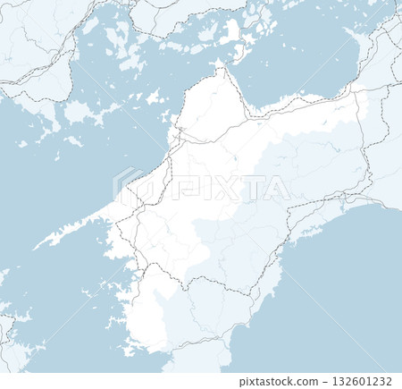 日本愛媛郡及其周邊縣的簡易公路地圖 日本愛媛郡及其周邊縣的簡易公路地圖 132601232