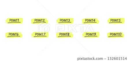 Handwritten Number Decoration Set - Point - Watercolor-style Painting (Global Colors Available) Handwritten Number Decoration Set - Point - Watercolor-style Painting (Global Colors Available) 132601514