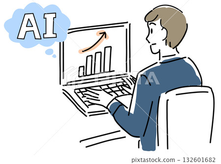 Businesspeople using AI to improve their business performance 132601682