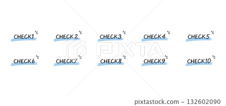 Handwritten Number Decoration Set - Check - Watercolor-style Painting (Global Colors Available) Handwritten Number Decoration Set - Check - Watercolor-style Painting (Global Colors Available) 132602090