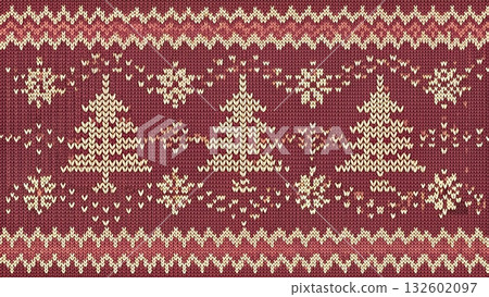 knitted christmas pattern  seamless nordic sweater background 132602097