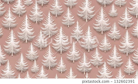 seamless pattern of snowy pine trees winter forest design background 132602391