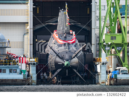 海上自衛隊潛水艇「雙峠」號下水儀式 海上自衛隊潛水艇「雙峠」號下水儀式 132602422