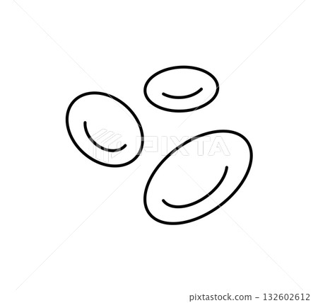 Blood vessel line icon. Human artery and vein symbol. Blood hemoglobin sign. Healthy heart system control. Healthy vessel icon. Vector illustration isolated on white background 132602612