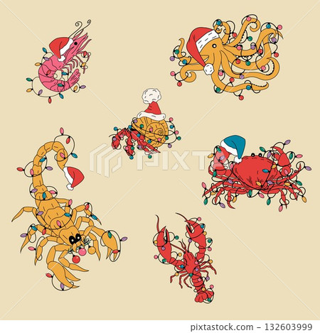 octopus, cartoon, character 132603999