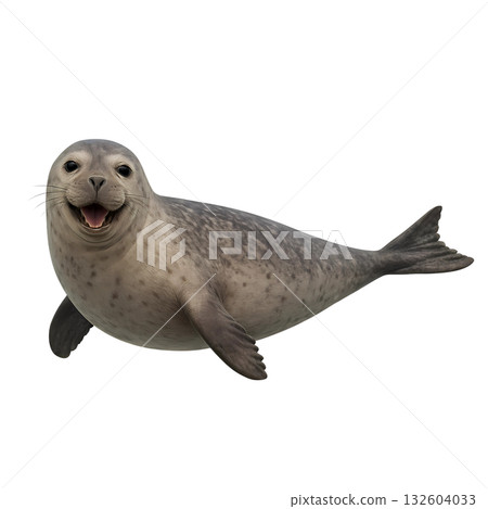 Seal isolated on white  132604033