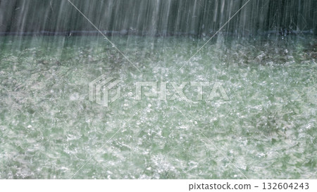 Background material ・ Image of rainy season and heavy rain Background material ・ Image of rainy season and heavy rain 132604243