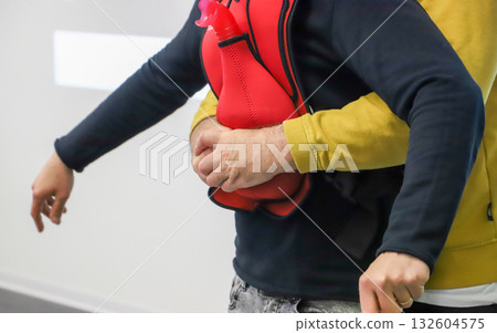 first aid course - company safety - Heimlich maneuver 132604575