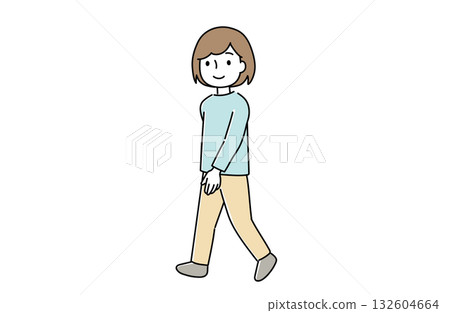 女人走路 132604664