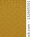 Japanese style pattern material with arabesque design on a gold background 132605501
