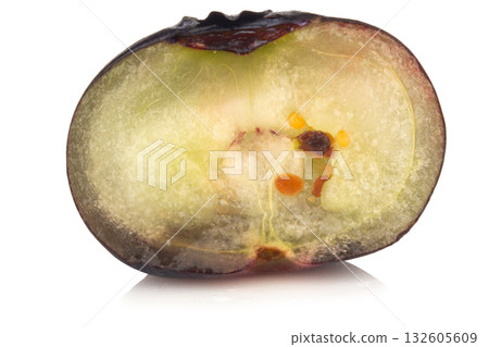 blueberry cut slice half on a white background 132605609