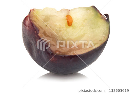 blueberry cut slice half on a white background 132605619