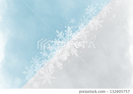 雪花和淺色背景：冬天透明感和優雅的白色紋理 132605757