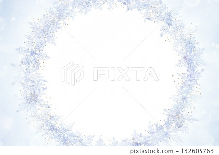 雪花和淺色背景：冬天透明感和優雅的白色紋理 132605763