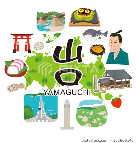 山口縣旅遊圖片圖標 山口縣旅遊圖片圖標 132606142