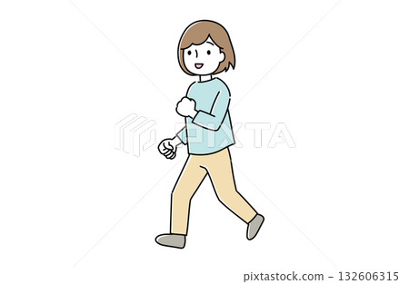 A woman running A woman running 132606315