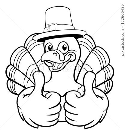 Turkey Thanksgiving Cartoon Bird Christmas Mascot Turkey Thanksgiving Cartoon Bird Christmas Mascot 132606459