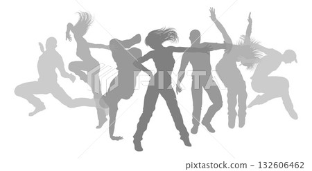 Dancers Silhouette Street Dance Poses Silhouettes Dancers Silhouette Street Dance Poses Silhouettes 132606462