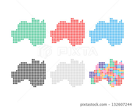 像素藝術地圖_福島縣_方點-04 像素藝術地圖_福島縣_方點-04 132607244