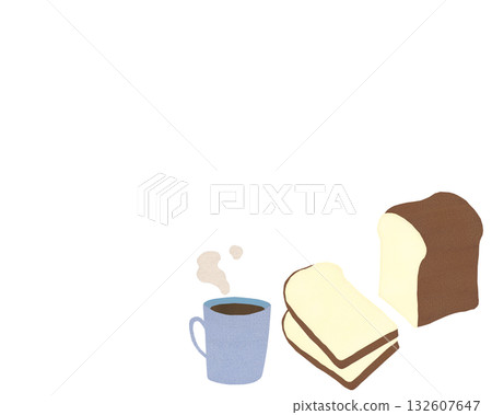 Bread and coffee 132607647