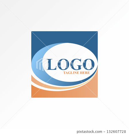 Logo design graphic concept creative premium vector stock image top ellipse swoosh on square emblem element striped frame to figure painting circular Logo design graphic concept creative premium vector stock image top ellipse swoosh on square emblem element striped frame to figure painting circular 132607728