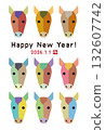 2026 Year of the Horse New Year's Card Happy New Year! 132607742