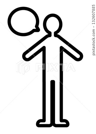 人物和對話框的簡單插圖 人物和對話框的簡單插圖 132607885