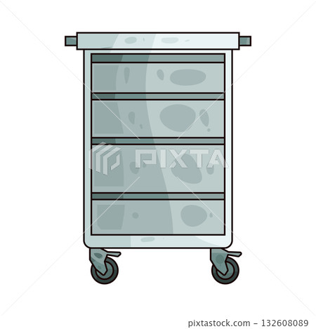 illustration of Pharmacy cart illustration of Pharmacy cart 132608089