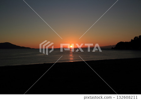 Sunset coast sunset wave background Sunset coast sunset wave background 132608211