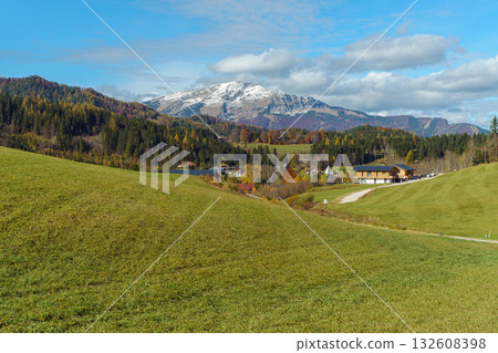 Snow-capped Peak in Austria Snow-capped Peak in Austria 132608398