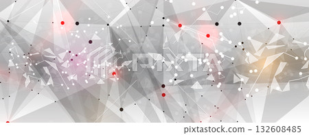Modern Technology and scientific banner or header. Wireframe connected neural network Modern Technology and scientific banner or header. Wireframe connected neural network 132608485